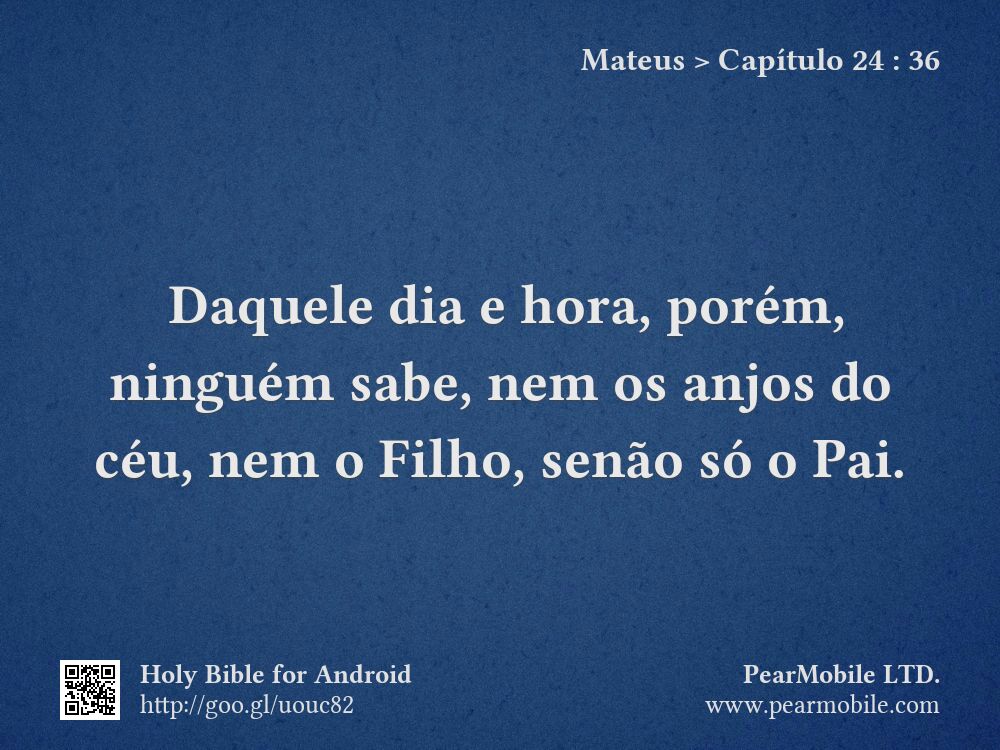 Mateus, Capítulo 24:36